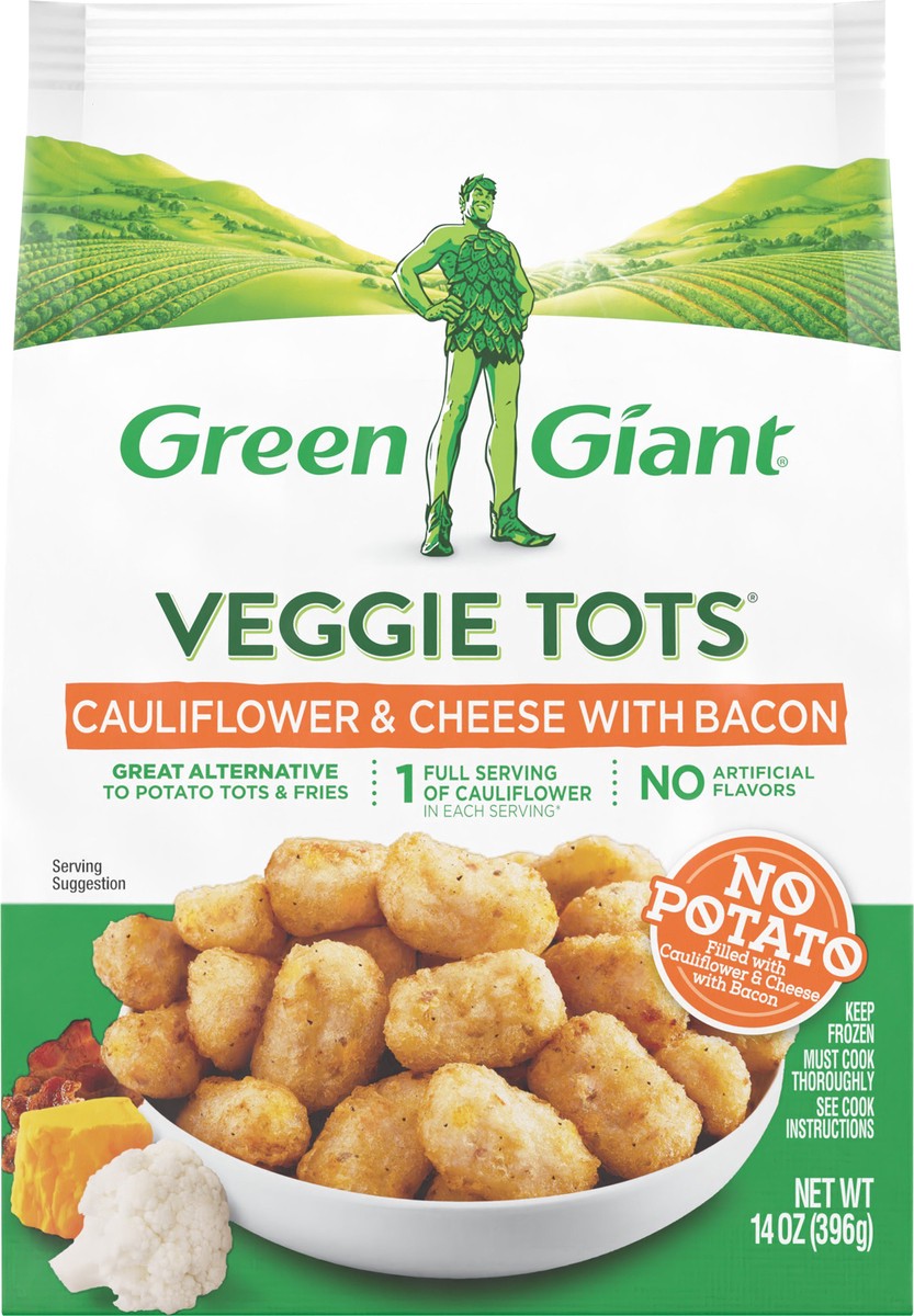 slide 5 of 9, Green Giant Cauliflower & Cheese with Bacon Veggie Tots 14 oz, 14 oz