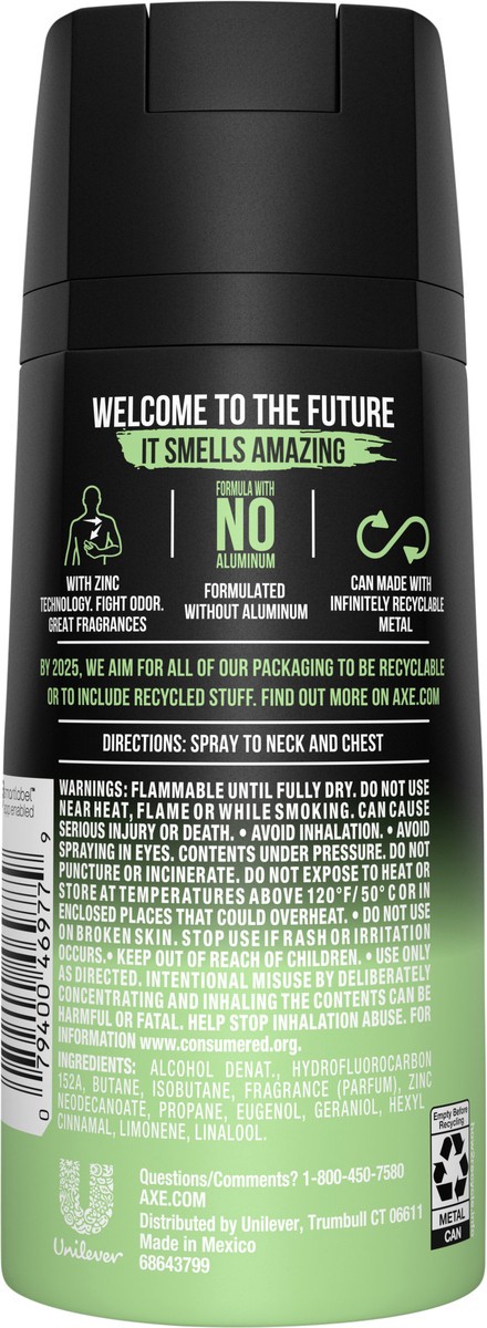 slide 3 of 3, AXE Wild Bamboo Men's Body Spray Deodorant With Essential Oils, 4.0 oz, 1 ct