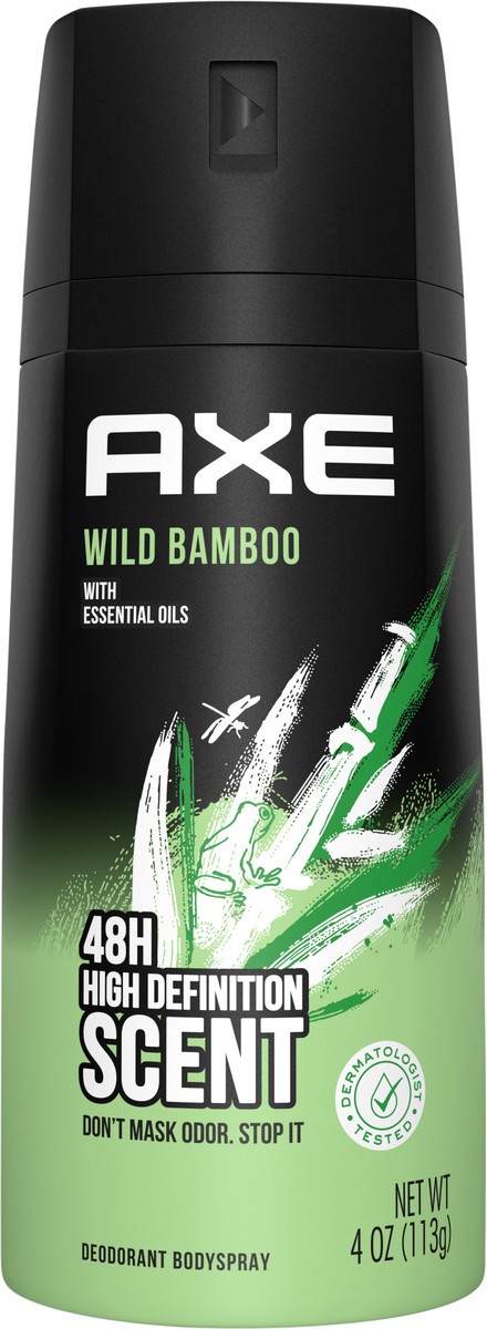 slide 2 of 3, AXE Wild Bamboo Men's Body Spray Deodorant With Essential Oils, 4.0 oz, 1 ct