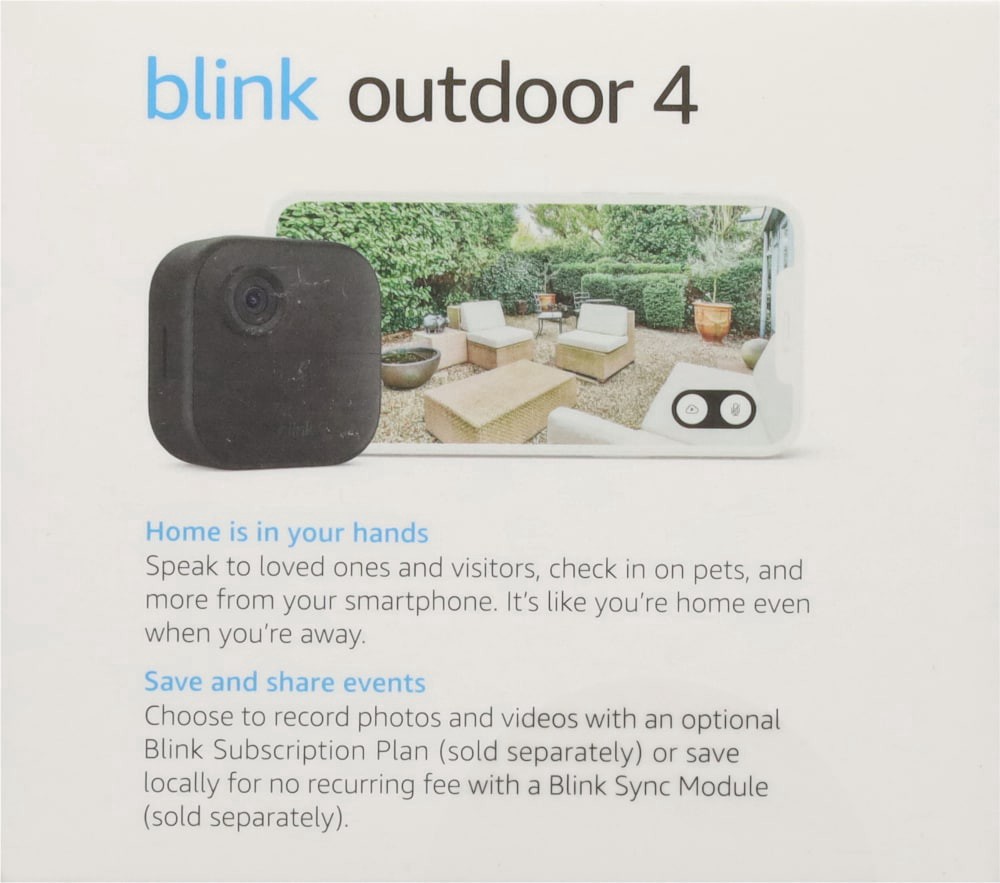 slide 4 of 5, Blink Outdoor 4 Battery-Powered Smart Add-On Security Camera 1 ea, 1 ct