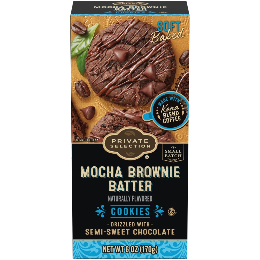 slide 1 of 1, Private Selection Mocha Brownie Batter Cookies, 6 oz