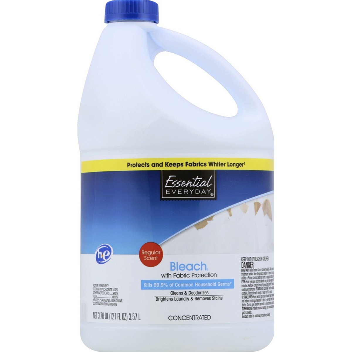 slide 1 of 1, Essential Everyday Bleach Regular, 121 fl oz