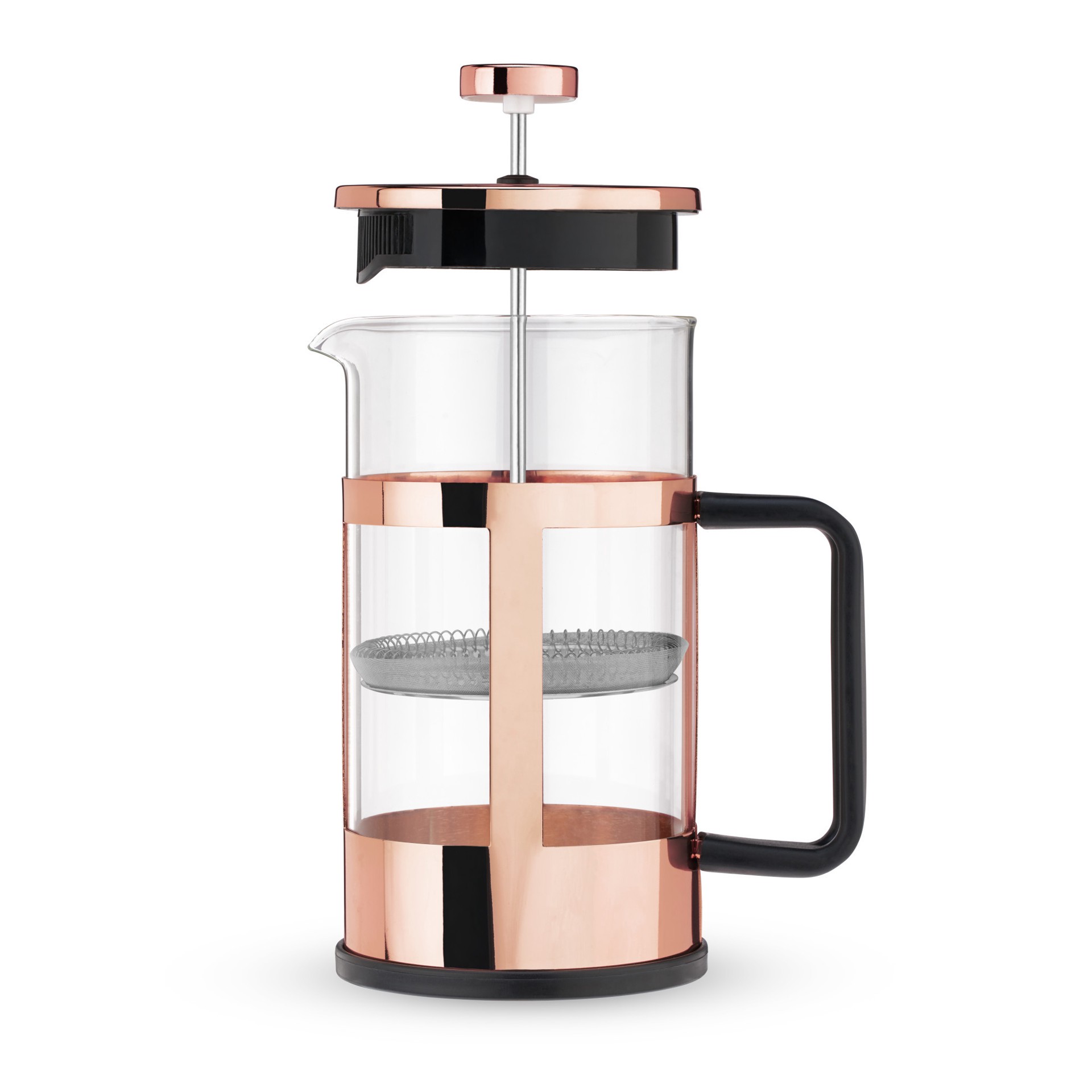 slide 4 of 5, Pinky Up Piper Rose Gold Press Pot Tea and Coffee Maker, Loose Leaf Tea Accessories, Hot or Iced Tea Beverage Brewer, 34 oz Capacity, 1 ct