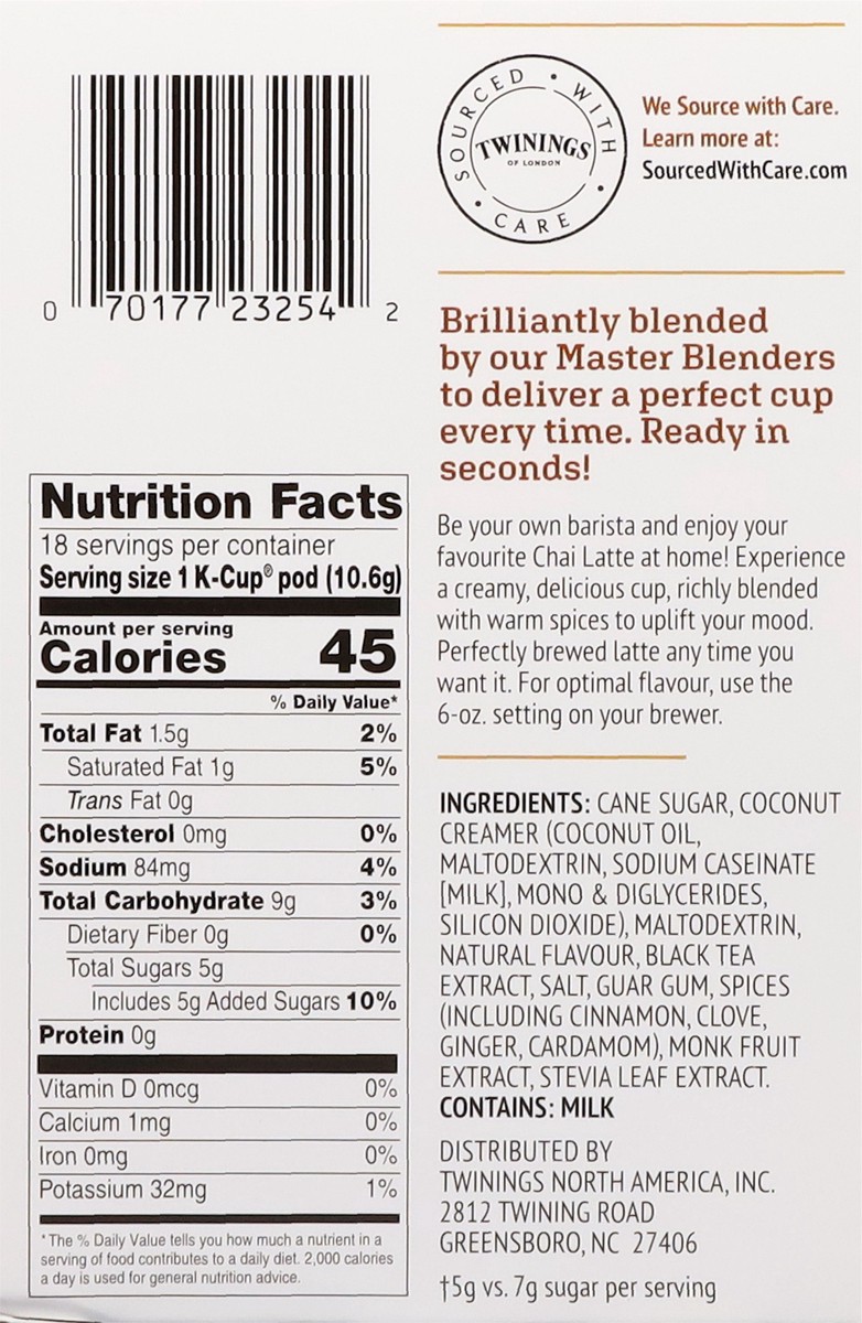 slide 3 of 12, Twining Tea Kcup Chai Latte 18pc - 18 CT, 18 ct