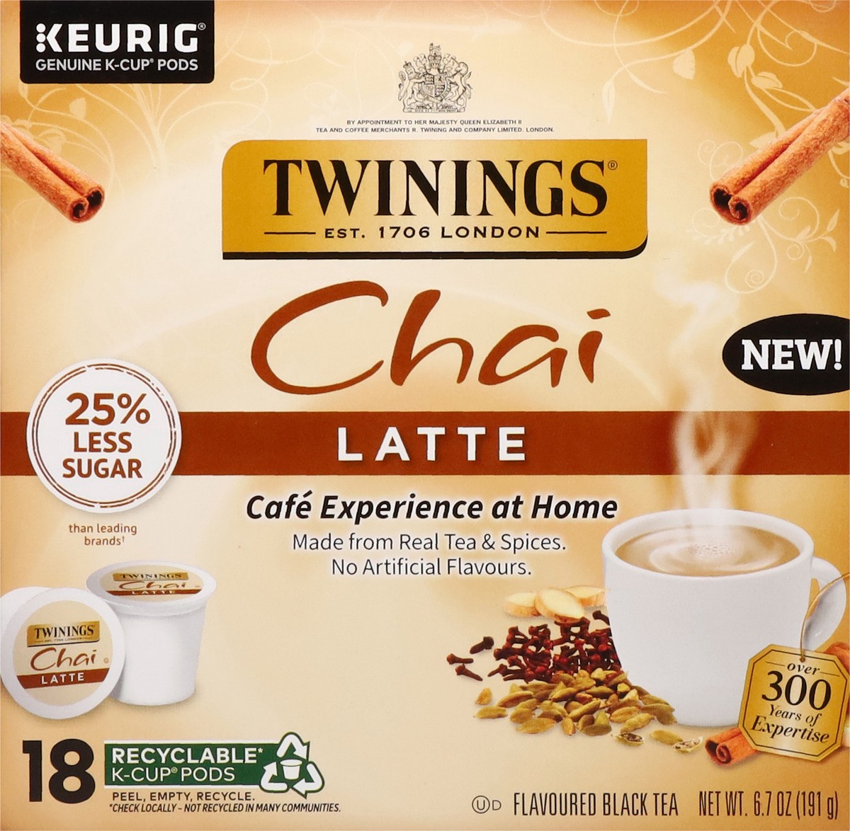 slide 11 of 12, Twining Tea Kcup Chai Latte 18pc - 18 CT, 18 ct
