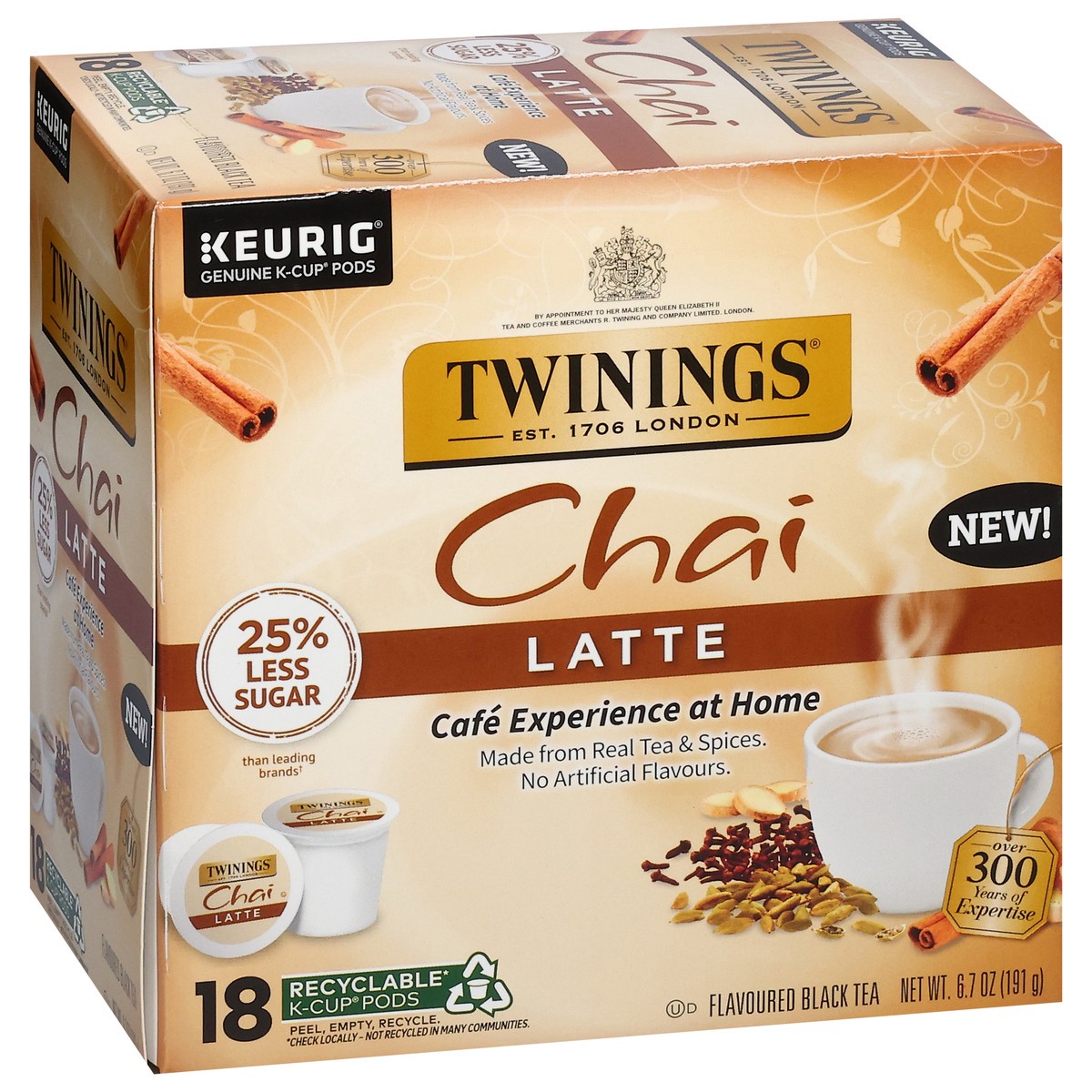slide 8 of 12, Twining Tea Kcup Chai Latte 18pc - 18 CT, 18 ct