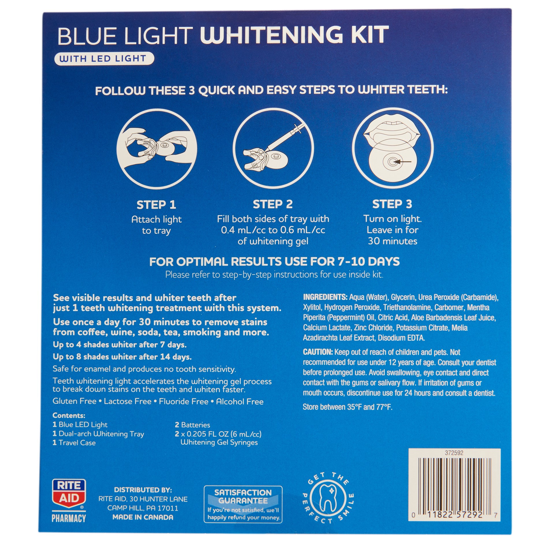 slide 3 of 3, Rite Aid Ra Whitening Blue Lght Kit, 1 ct