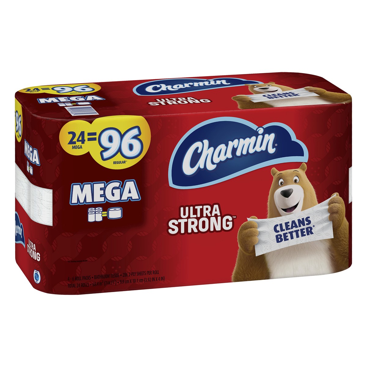 slide 2 of 5, Charmin Ultra Strong Toilet Paper Mega Rolls, 24 ct