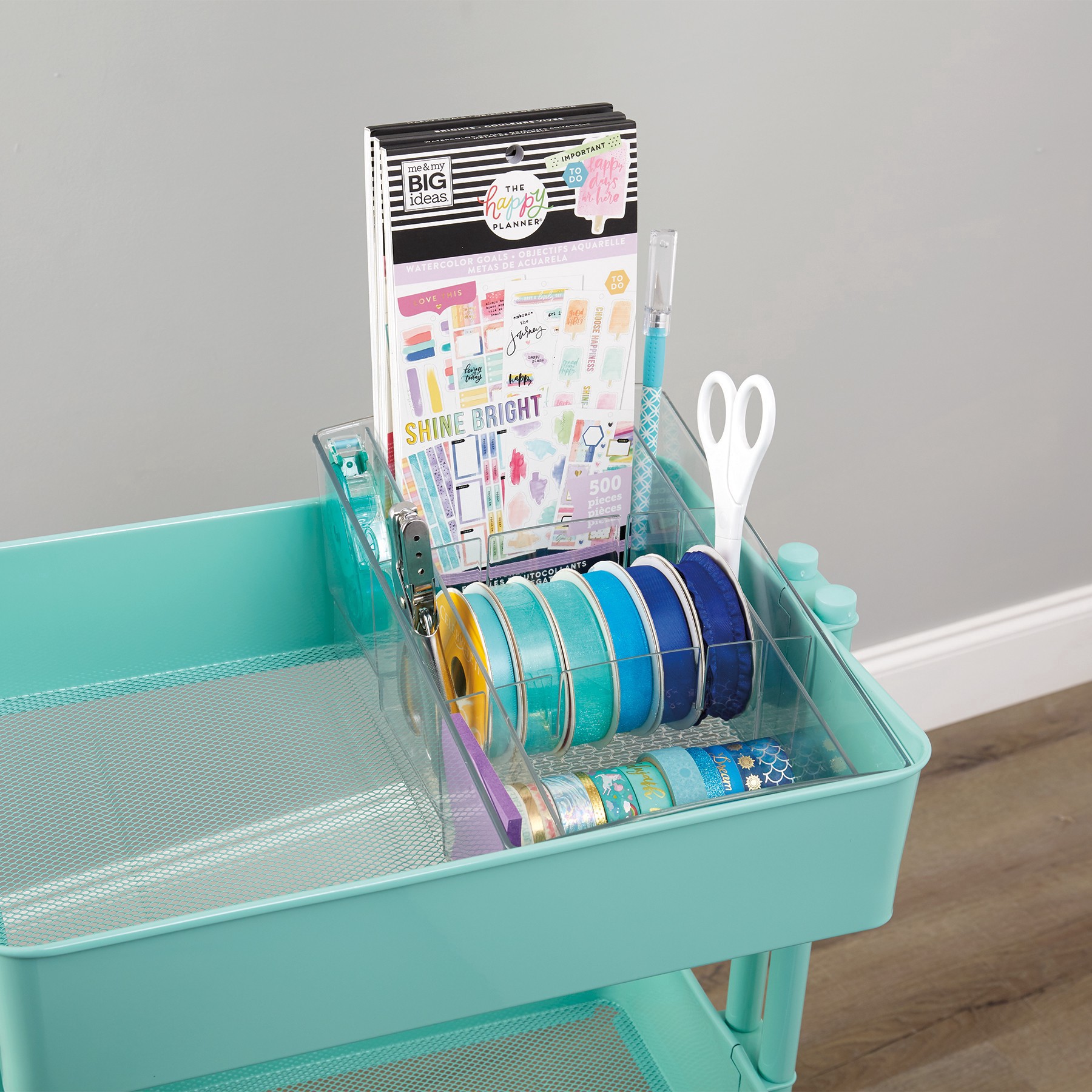 slide 2 of 2, 3-Tier Adjustable Bin By Simply Tidy, 10.7 in x 7.5 in x 5.1 in