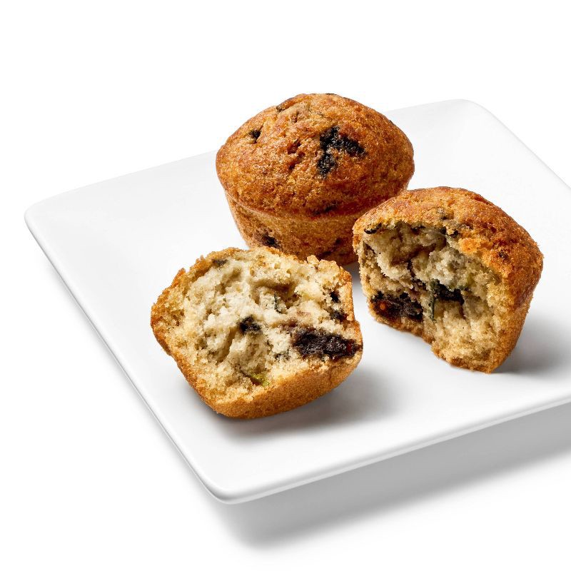 slide 2 of 4, Frozen Gluten Free Blueberry Muffins with Zucchini and Oats - 12oz/6ct - Good & Gather™, 6 ct; 12 oz