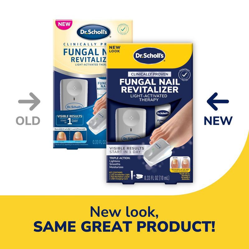 slide 2 of 9, Dr. Scholl's Fungal Nail Treatment and Revitalizer, LED Light Therapy - 0.33 fl oz, 0.33 fl oz
