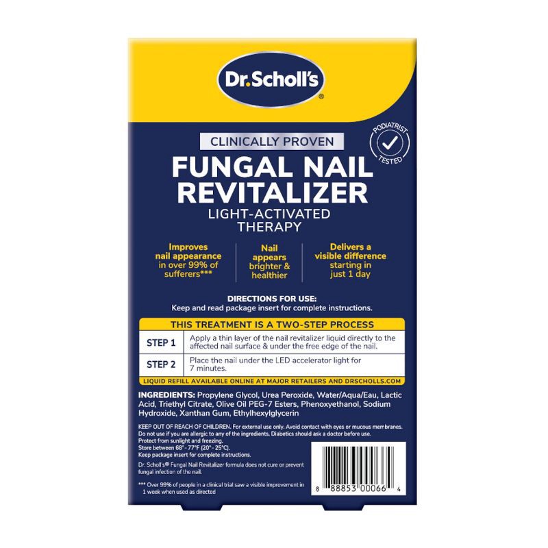 slide 3 of 9, Dr. Scholl's Fungal Nail Treatment and Revitalizer, LED Light Therapy - 0.33 fl oz, 0.33 fl oz