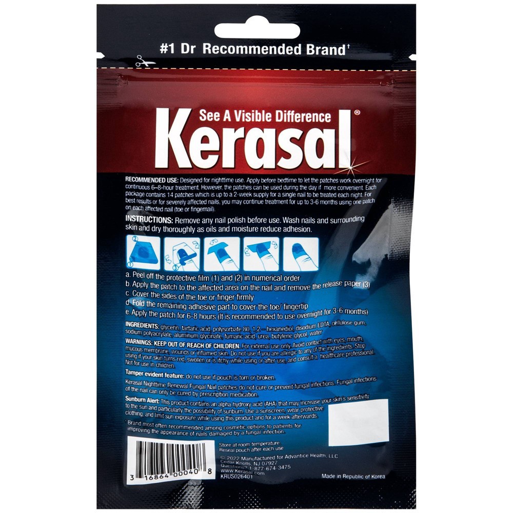 Kerasal Nighttime Fungal Nail Patches 14ct 14 ct Shipt