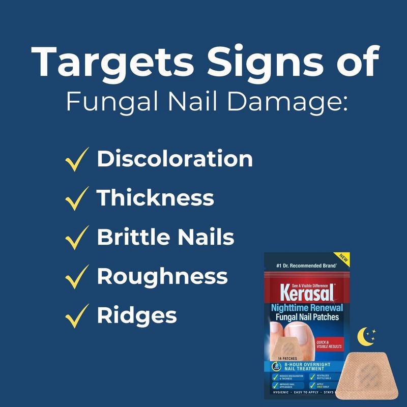 slide 4 of 9, Kerasal Nighttime Fungal Nail Patches - 14ct, 14 ct