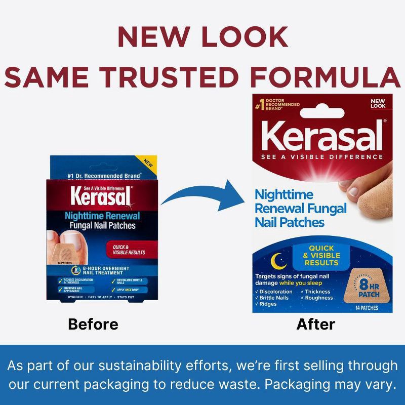 slide 7 of 9, Kerasal Nighttime Fungal Nail Patches - 14ct, 14 ct