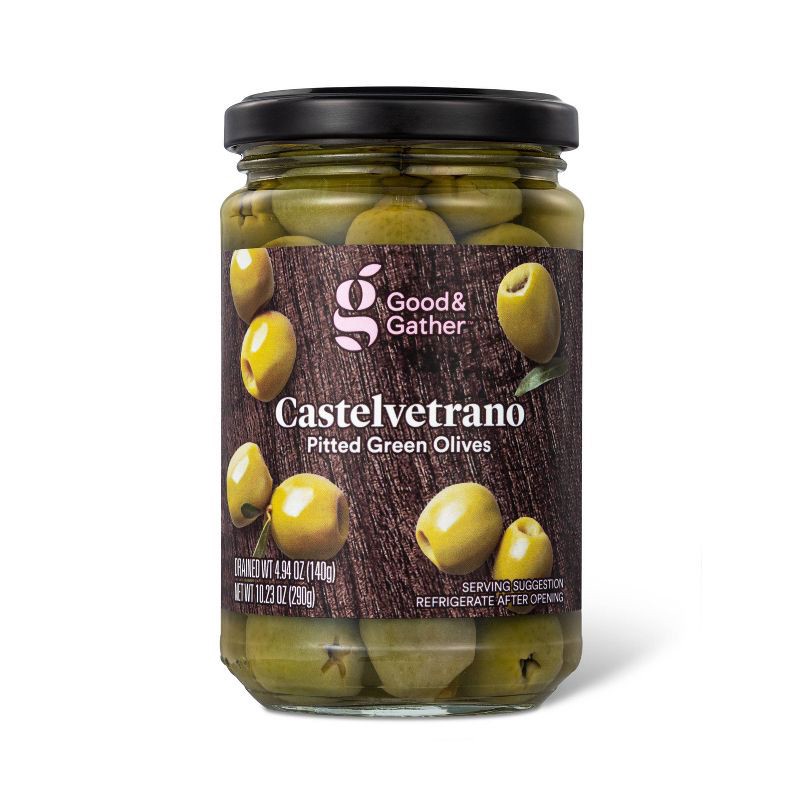 slide 1 of 3, Castelvetrano Pitted Olives - 6oz - Good & Gather™, 6 oz