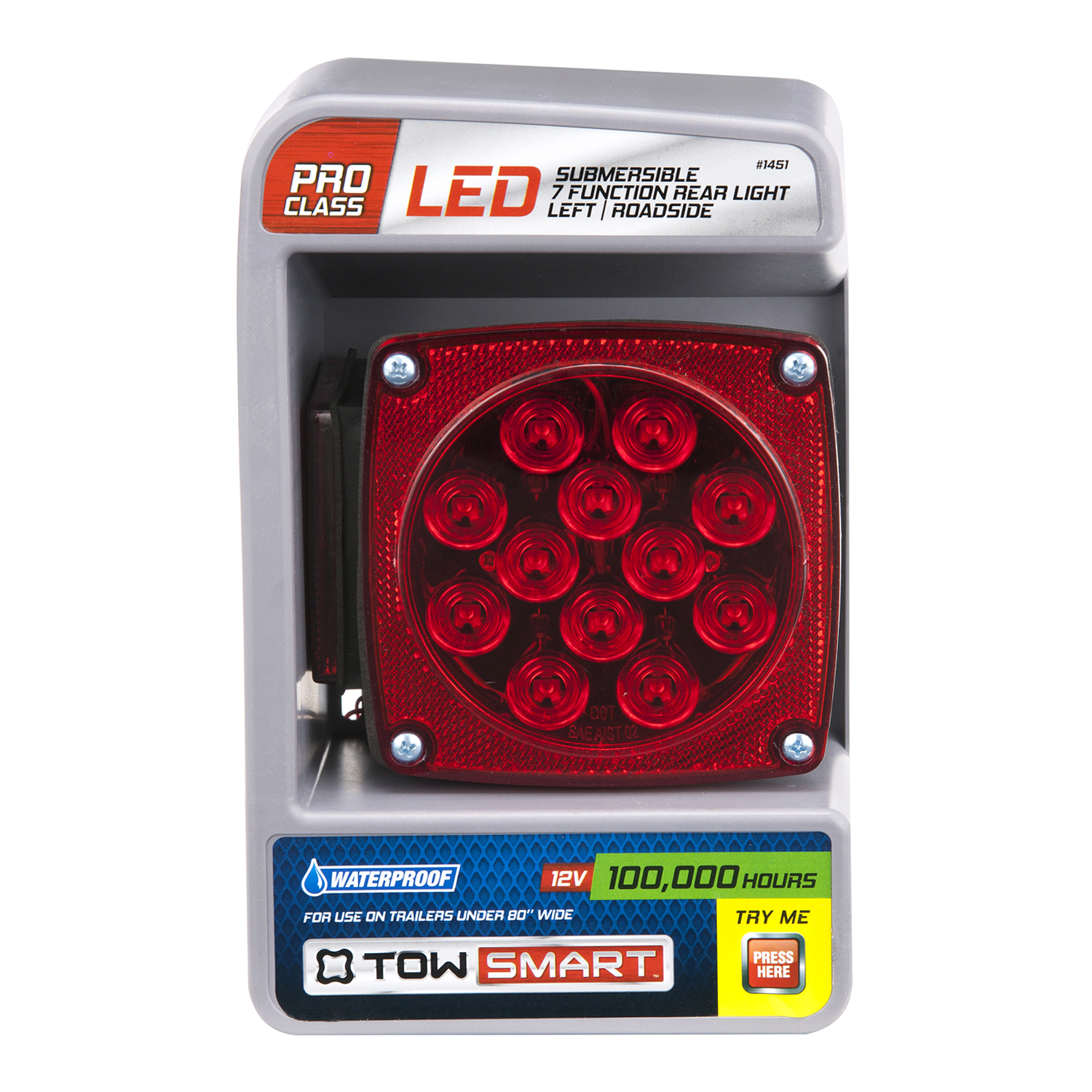 slide 1 of 1, PROCLASS TOWSMART ProClass LED 7 Function Rear Light, Submersible Under 80" Left/Roadside, 1 ct