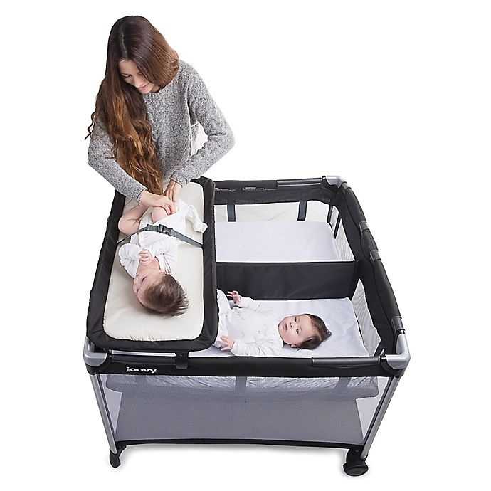 slide 5 of 6, Joovy Room2 Twin Nursery Center - Black, 1 ct