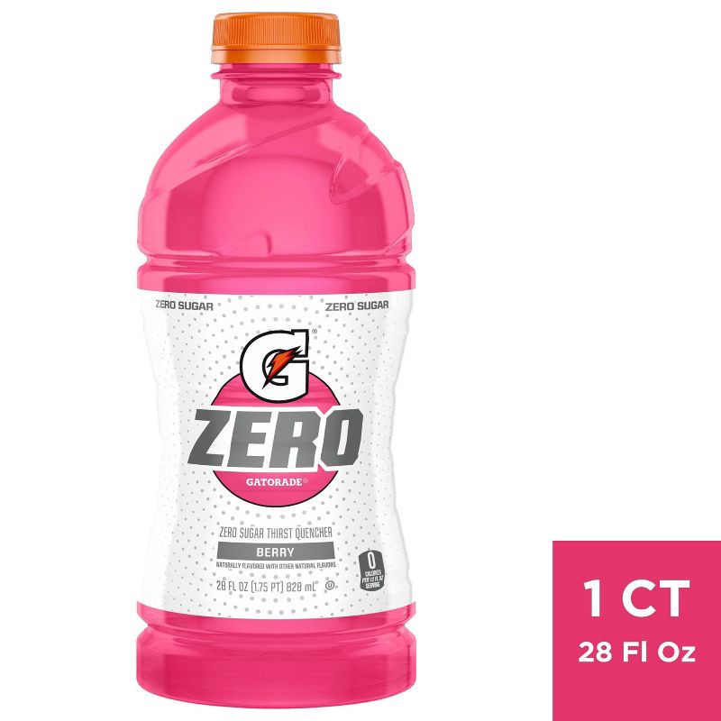 slide 1 of 3, Gatorade G ZERO Berry Sports Drink - 28 fl oz Bottle, 28 fl oz