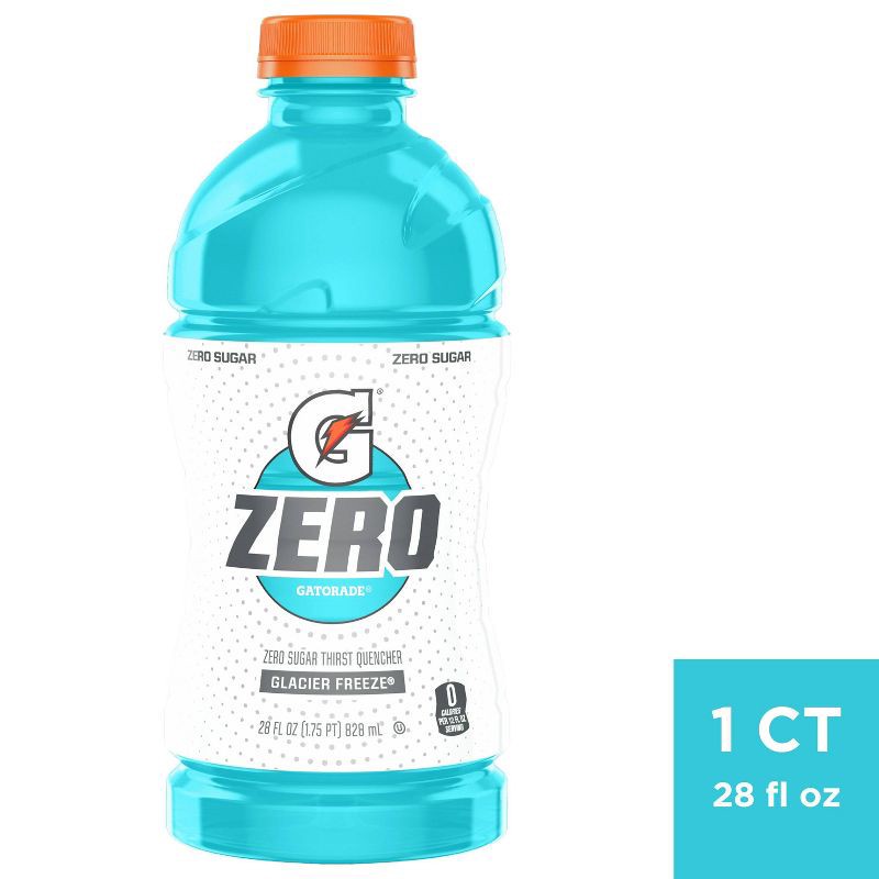 slide 1 of 3, Gatorade G ZERO Glacier Freeze Sports Drink - 28 fl oz Bottle, 28 fl oz