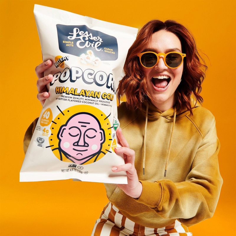 slide 2 of 5, LesserEvil Organic Popcorn Himalayan Gold - 4.6oz, 4.6 oz