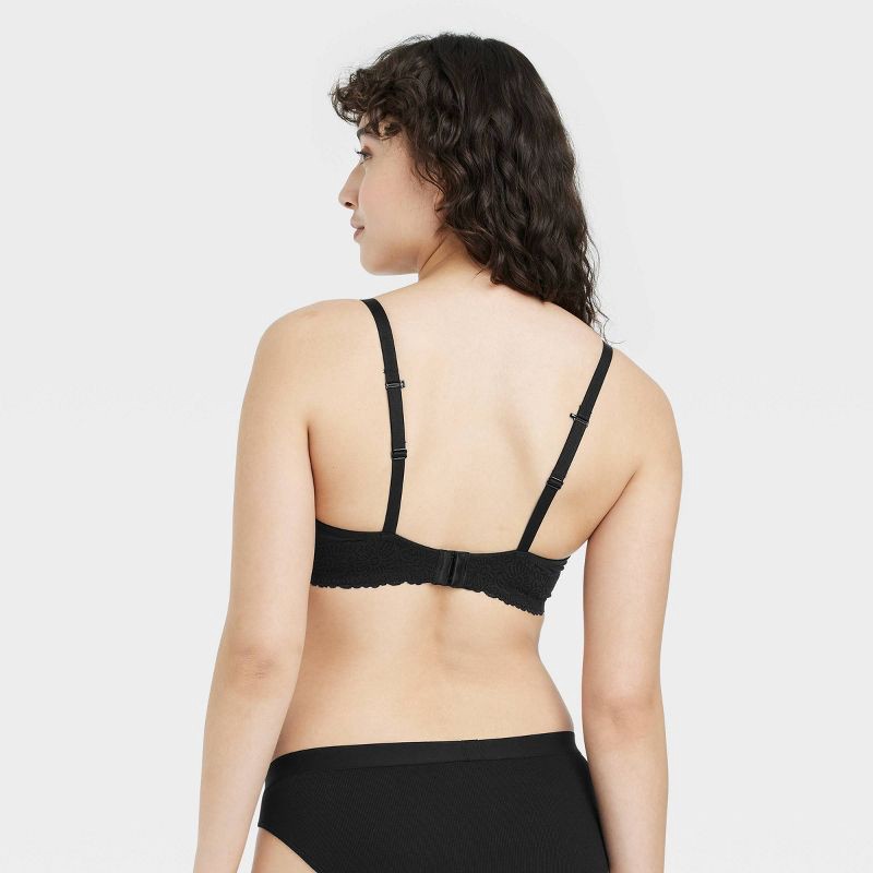 slide 5 of 6, Women's Demi Daydream Push-Up Bra - Auden™ Black 38C, 1 ct