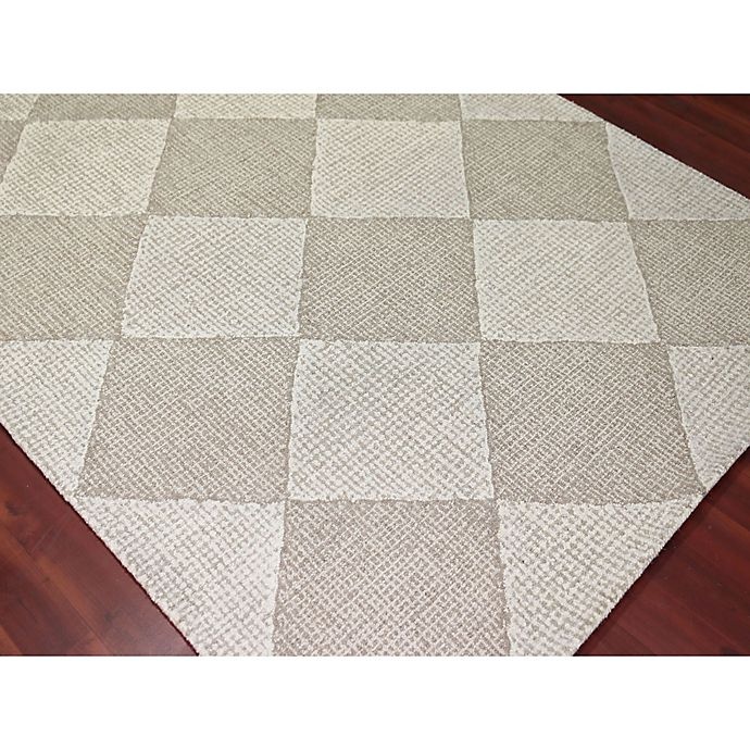 slide 2 of 3, Amer Amanya Checkered Accent Rug - Ivory, 2 ft x 3 ft