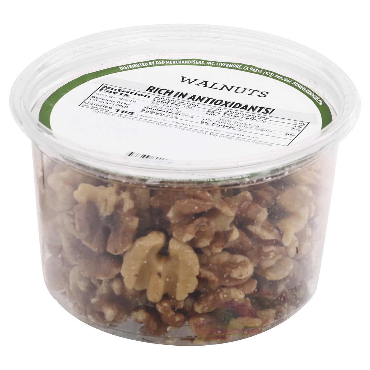 slide 5 of 13, DSD Merchandisers Walnuts 6 oz, 6 oz