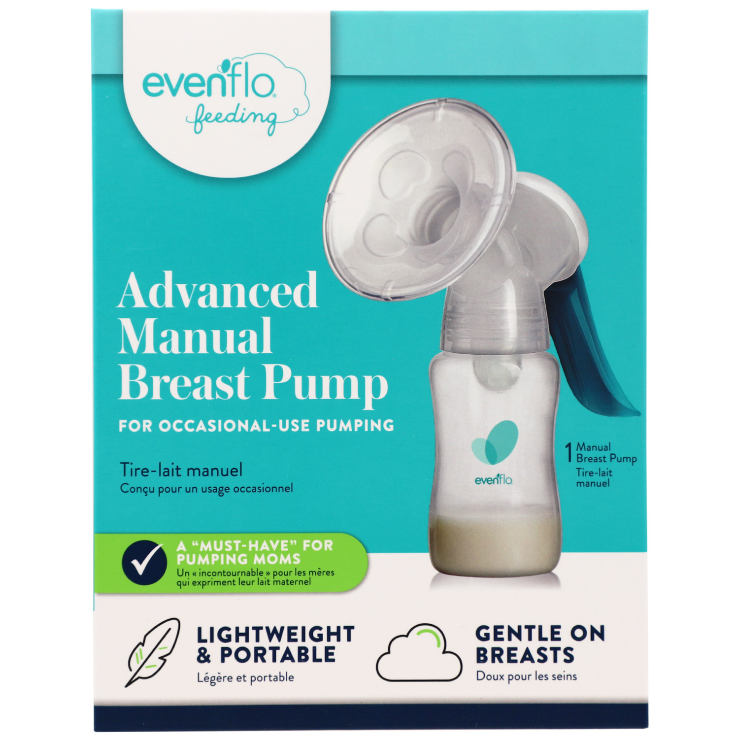 slide 1 of 3, Evenflo Advanced Manual Breast Pump 1 ea, 1 ct