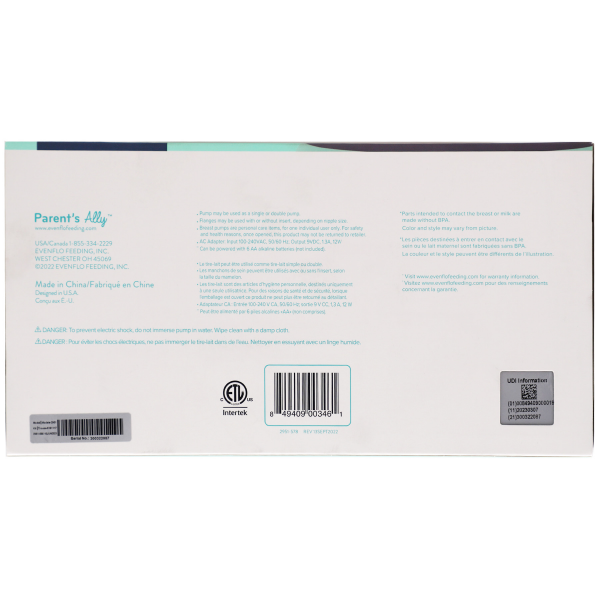 slide 3 of 9, Evenflo Advanced Double Electric Breast Pump 1 ea, 1 ct