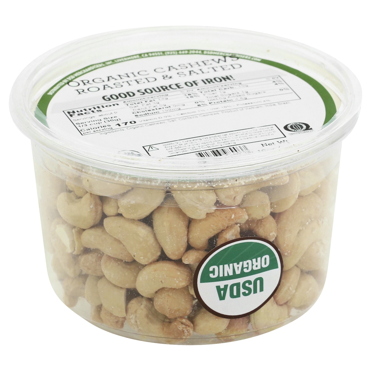 slide 2 of 12, DSD Merchandisers Organic Roasted & Salted Roasted & Salted Cashews 10 oz, 10 oz