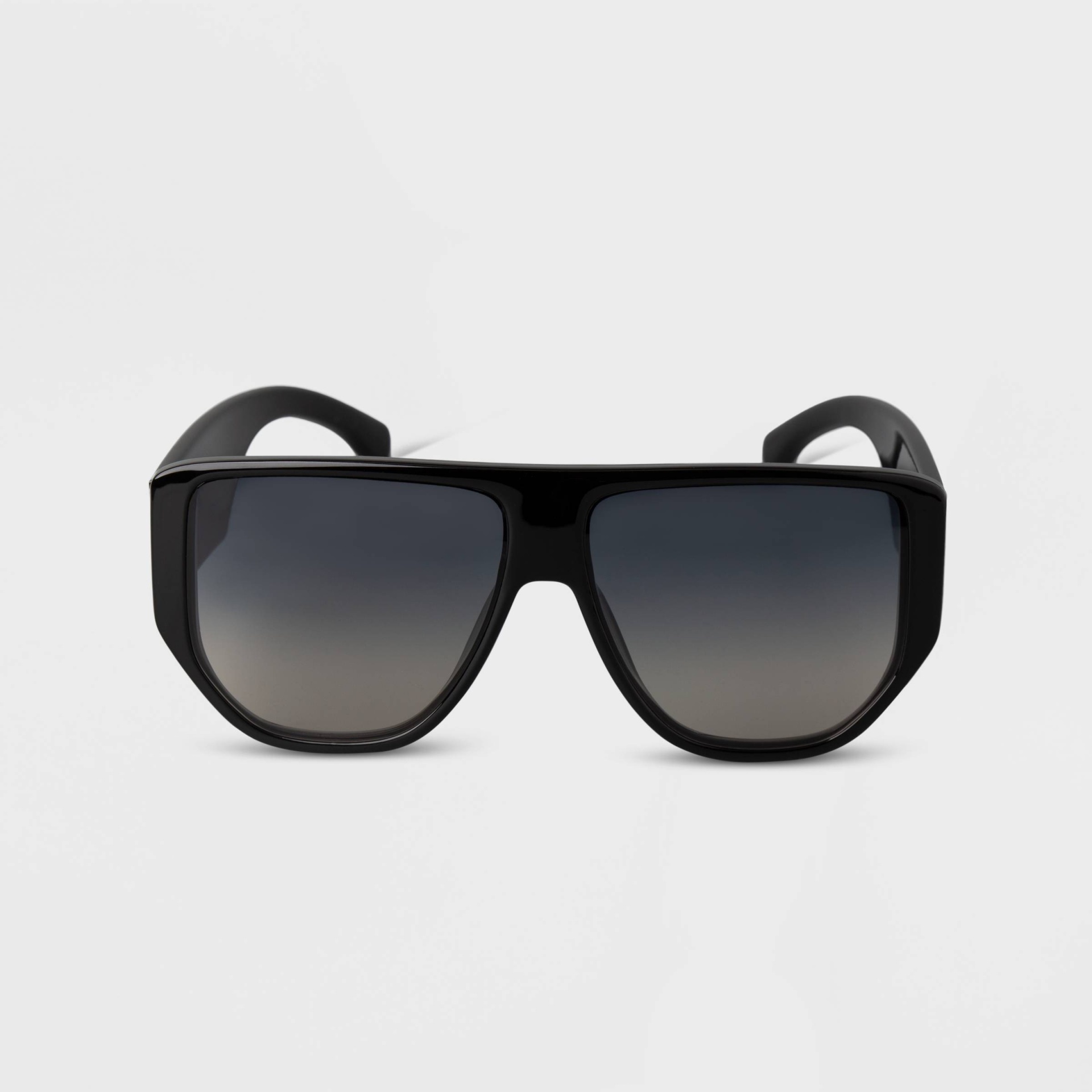 slide 1 of 2, Women's Gradient Shield Sunglasses - A New Day Black, 1 ct