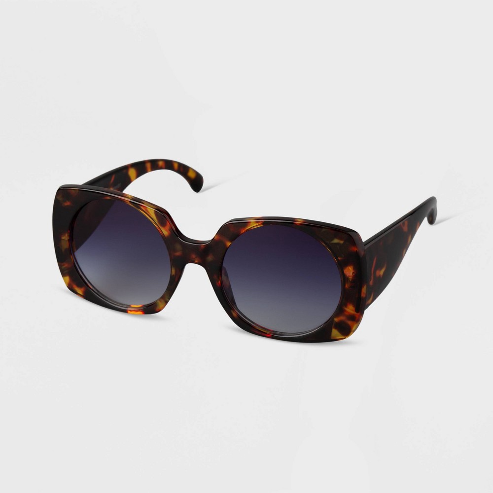 slide 2 of 2, Women's Oversized Retro Sunglasses - A New Day Brown, 1 ct