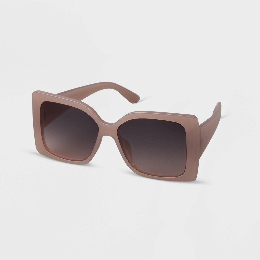 slide 2 of 2, Women's Oversized Square Sunglasses - A New Day Beige, 1 ct