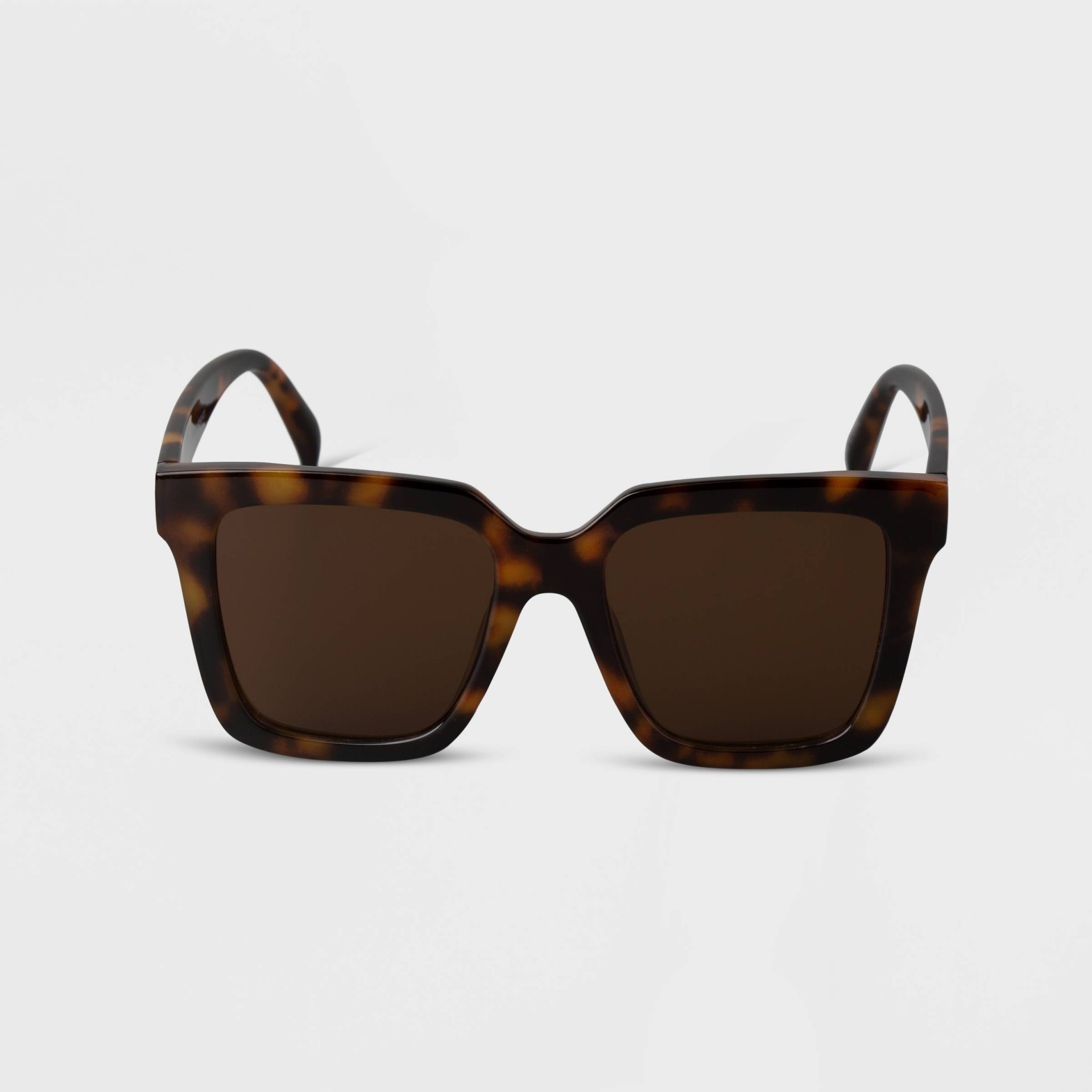 Women's Brown Tortoise Oversized Square Sunglasses