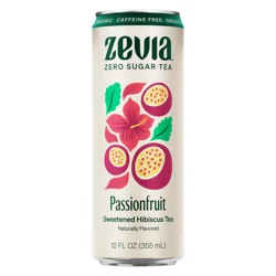 Zevia Sweetened Passionfruit Hibiscus Tea - 12 fl oz