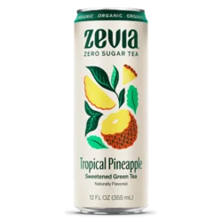 Zevia Sweetened Organic Tropical Pineapple Green Tea 12 fl oz