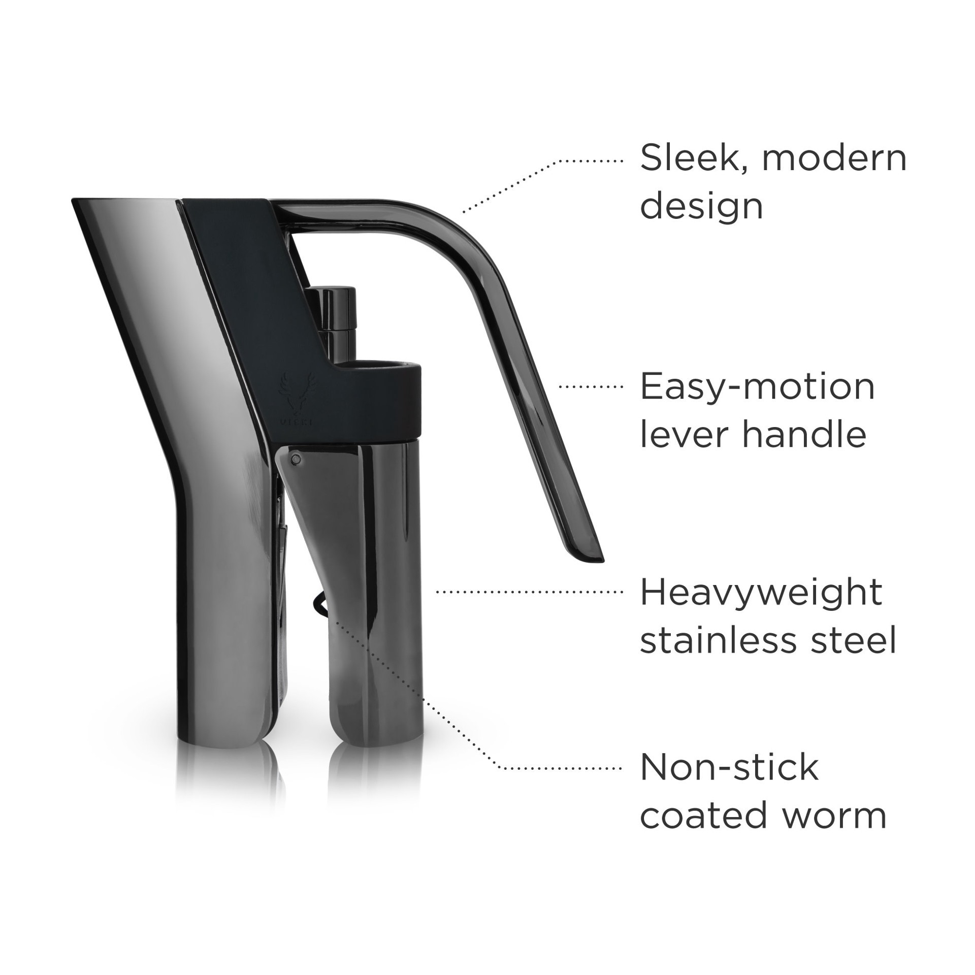 slide 4 of 5, Viski Gunmetal Plated Heavyweight Lever Corkscrew 1 ea, 1 ct