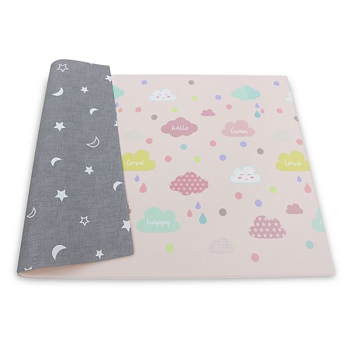 slide 1 of 5, BABY CARE Reversible Happy Cloud Playmat, 1 ct