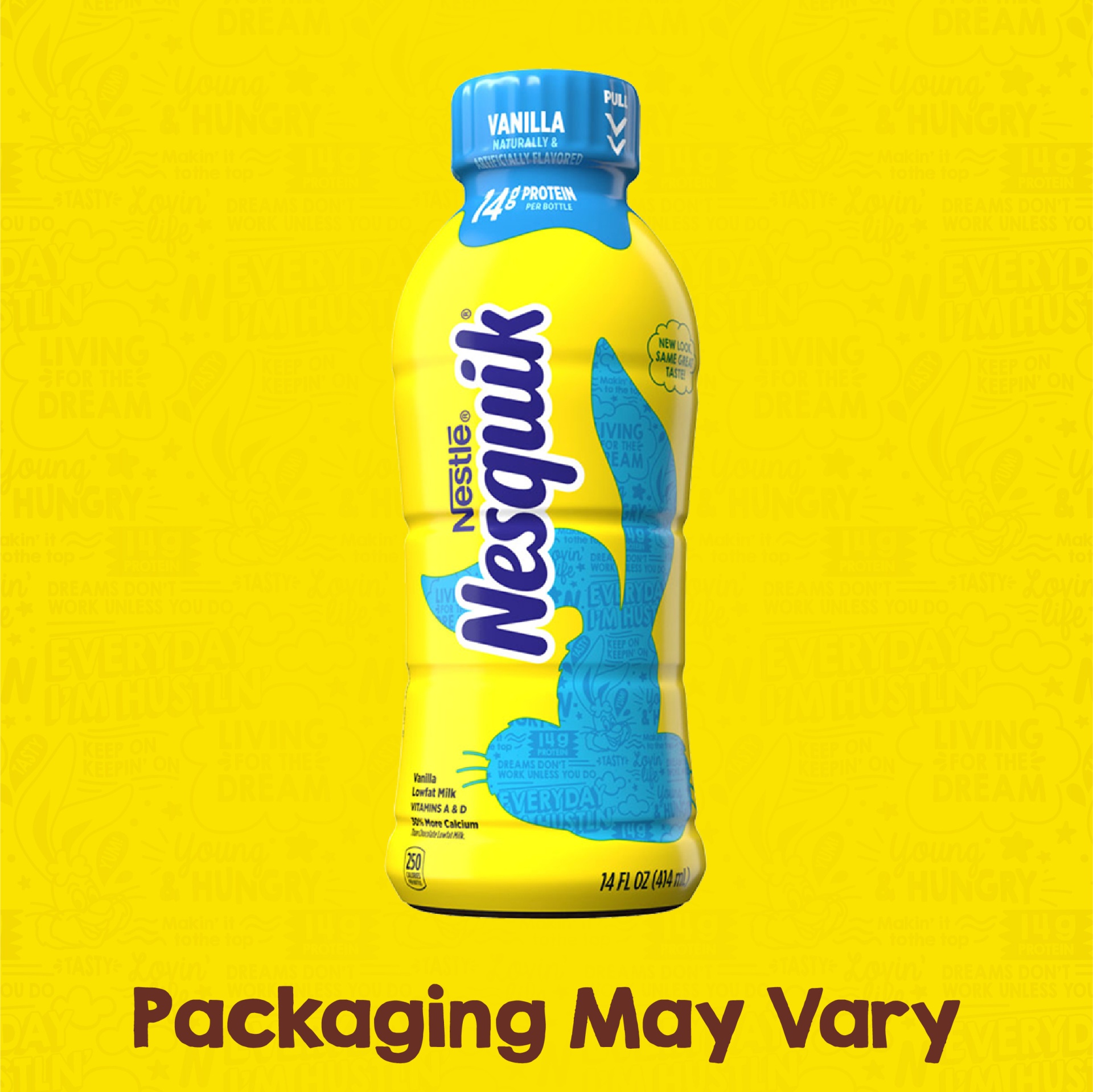 slide 2 of 5, Nesquik Vanilla Lowfat Milk, 14 fl oz