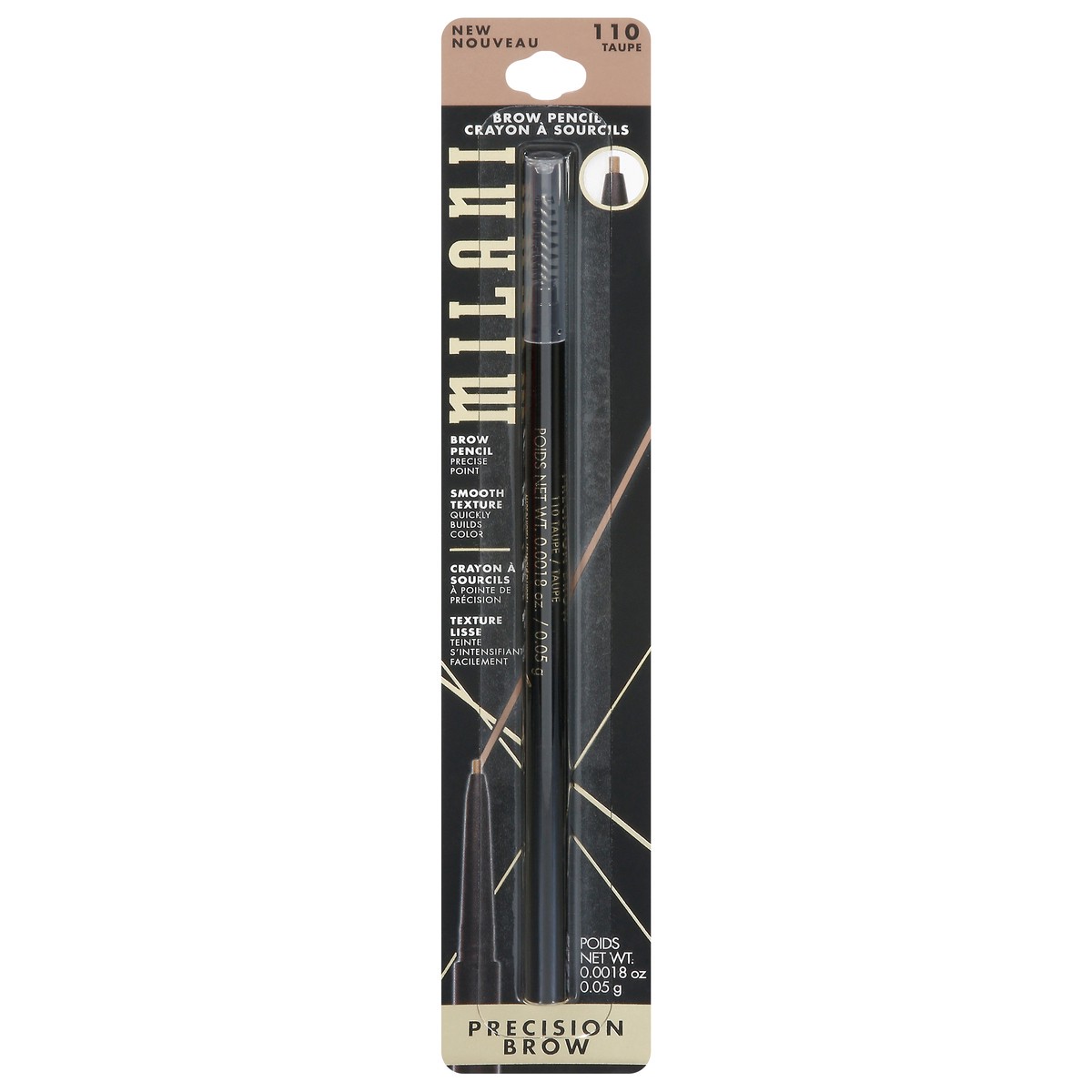 slide 1 of 6, Milani Precision Brow Pencil, 0 oz