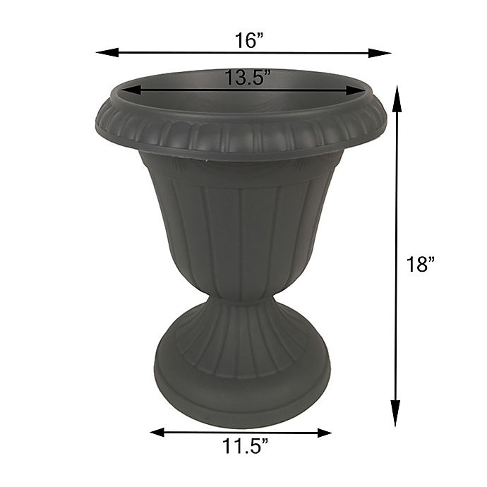 slide 2 of 2, Arcadia Garden Products Traditional Plastic Urn - Grey, 1 ct