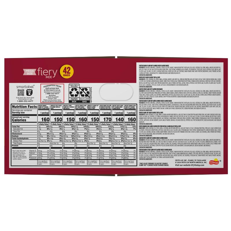 slide 8 of 8, Frito-Lay Variety Pack Fiery Mix - 42ct, 42 ct, 42 oz