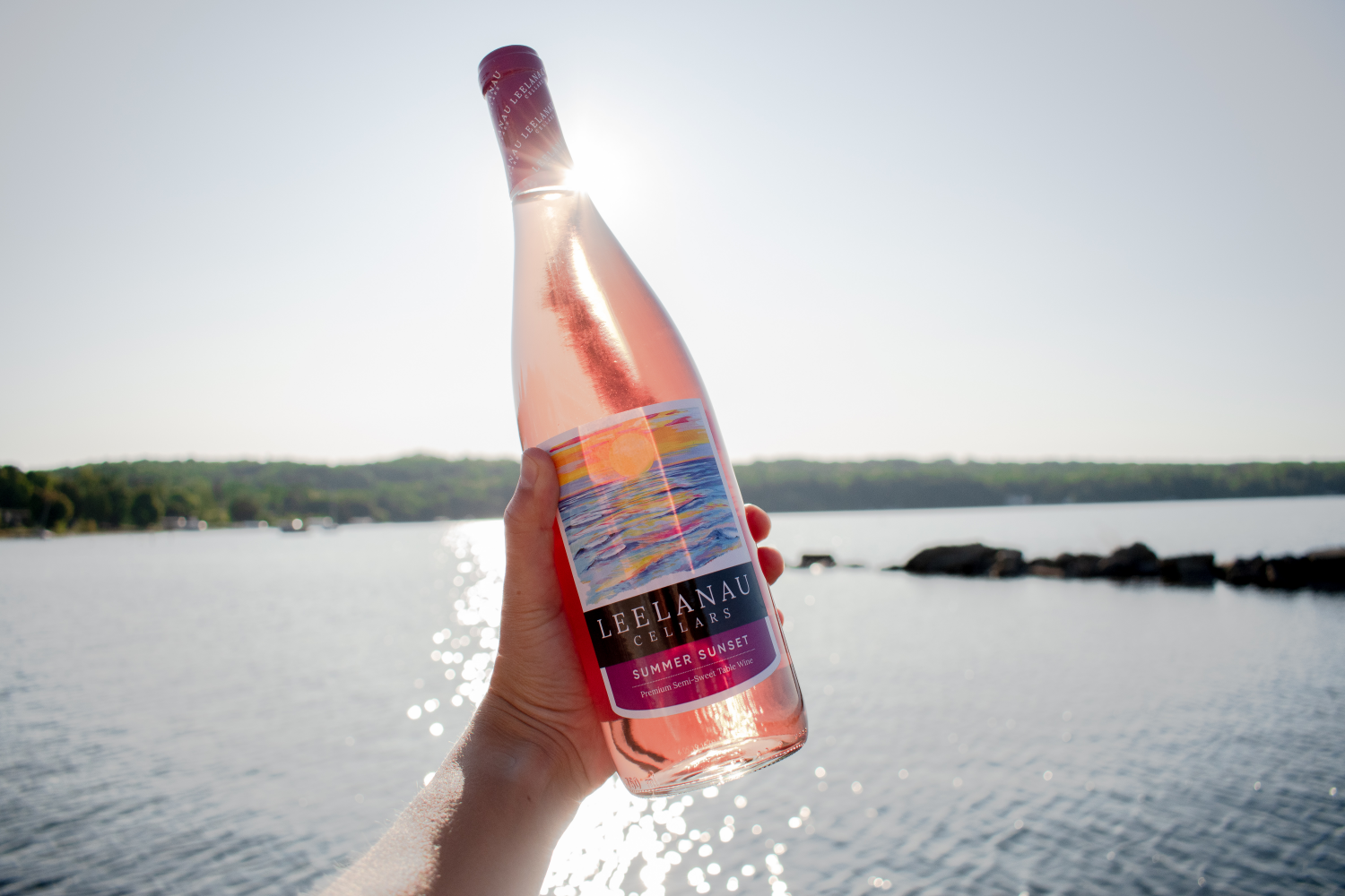 slide 2 of 5, Leelanau Cellars Summer Sunset Michigan Rose Wine, 750 ml