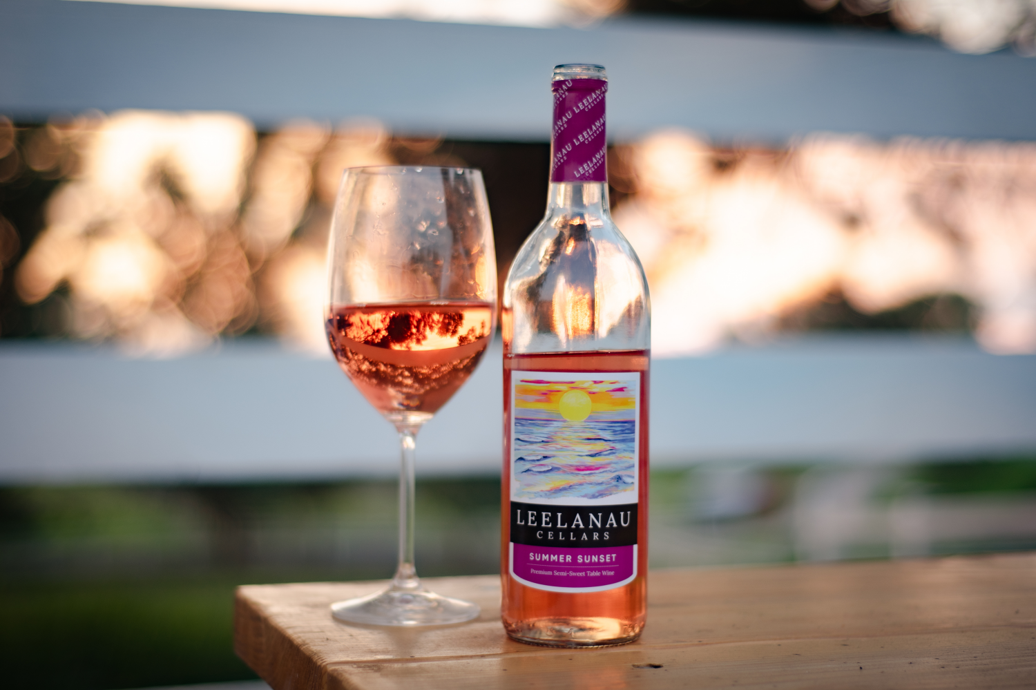 slide 3 of 5, Leelanau Cellars Summer Sunset Michigan Rose Wine, 750 ml