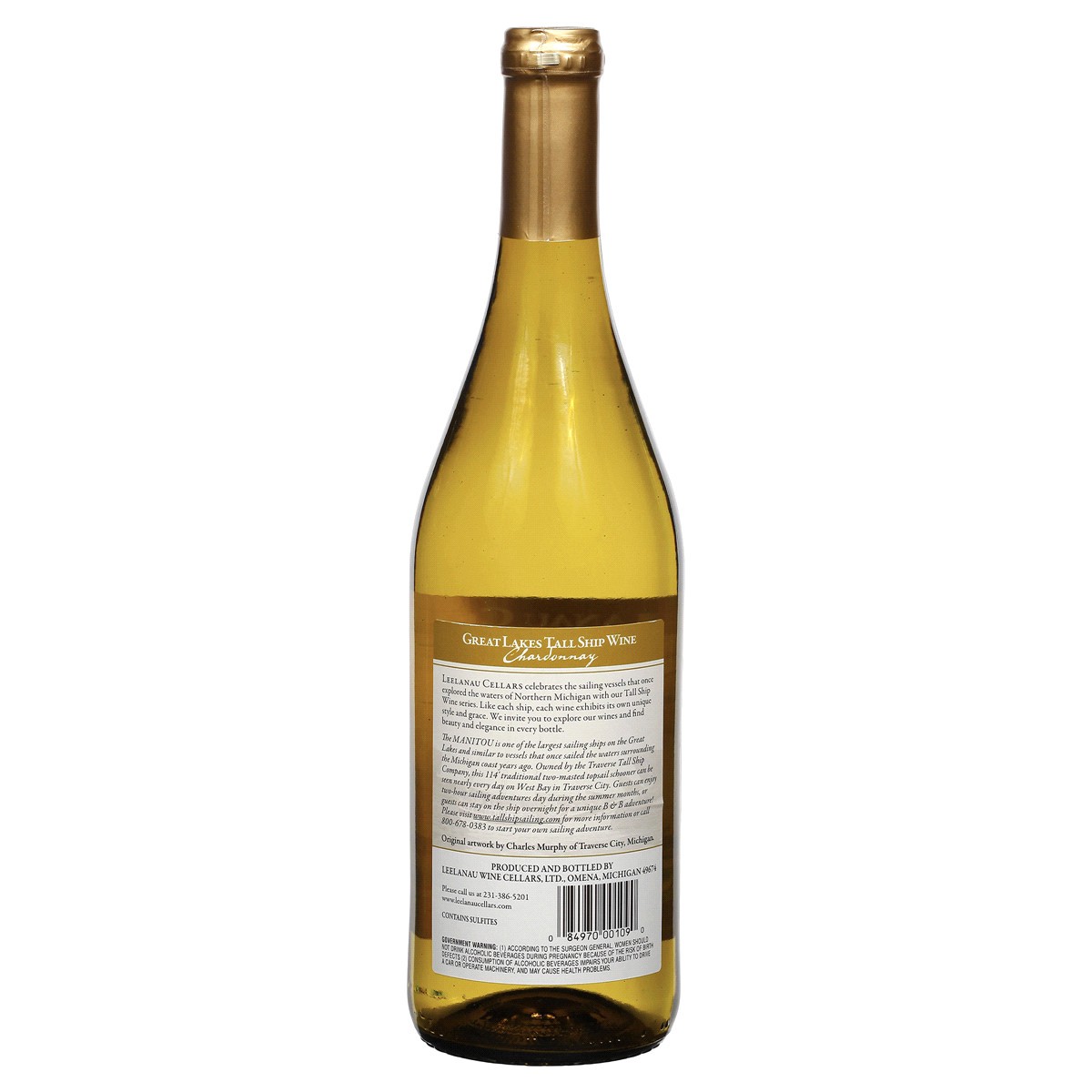 slide 2 of 2, Leelanau Cellars Tall Ship Chardonnay Wine, 750 ml