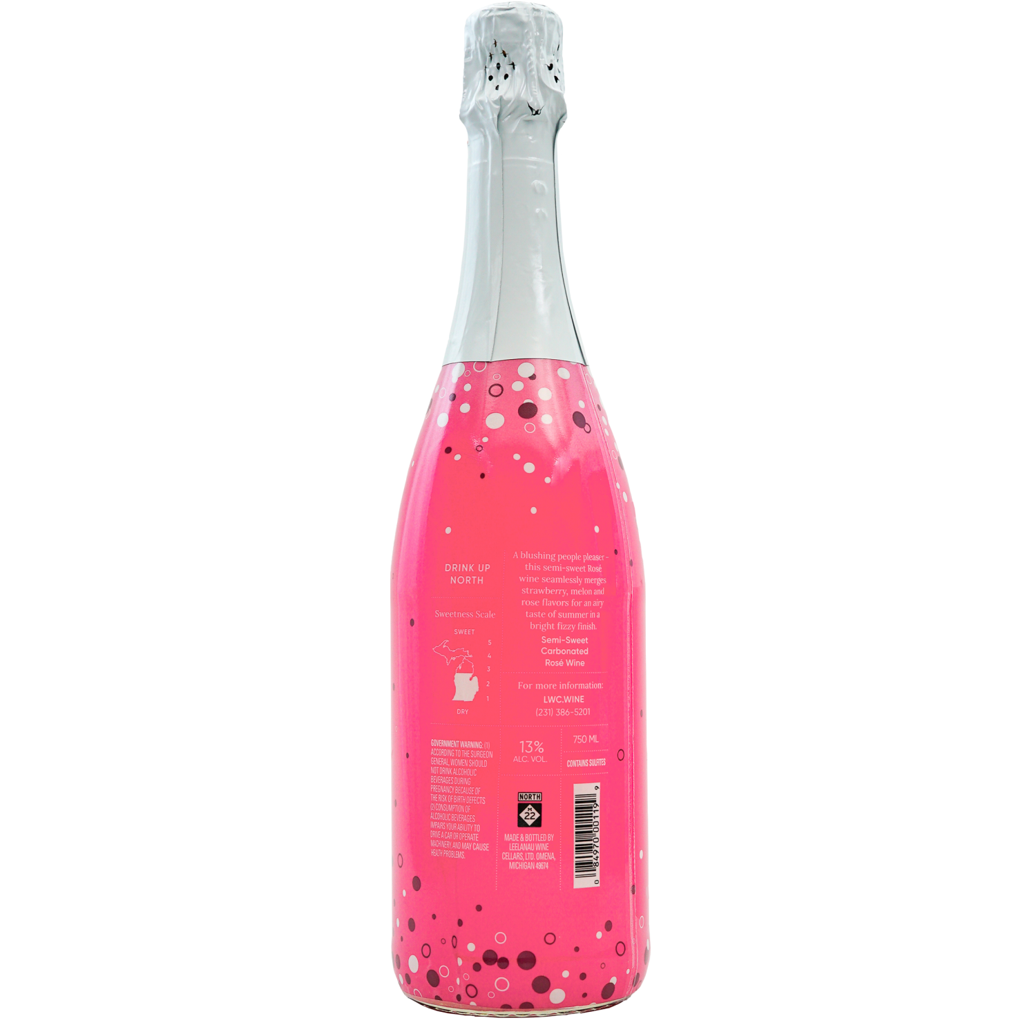 slide 5 of 5, Leelanau Cellars Summer Sunset Rose Bubbly, 750 ml