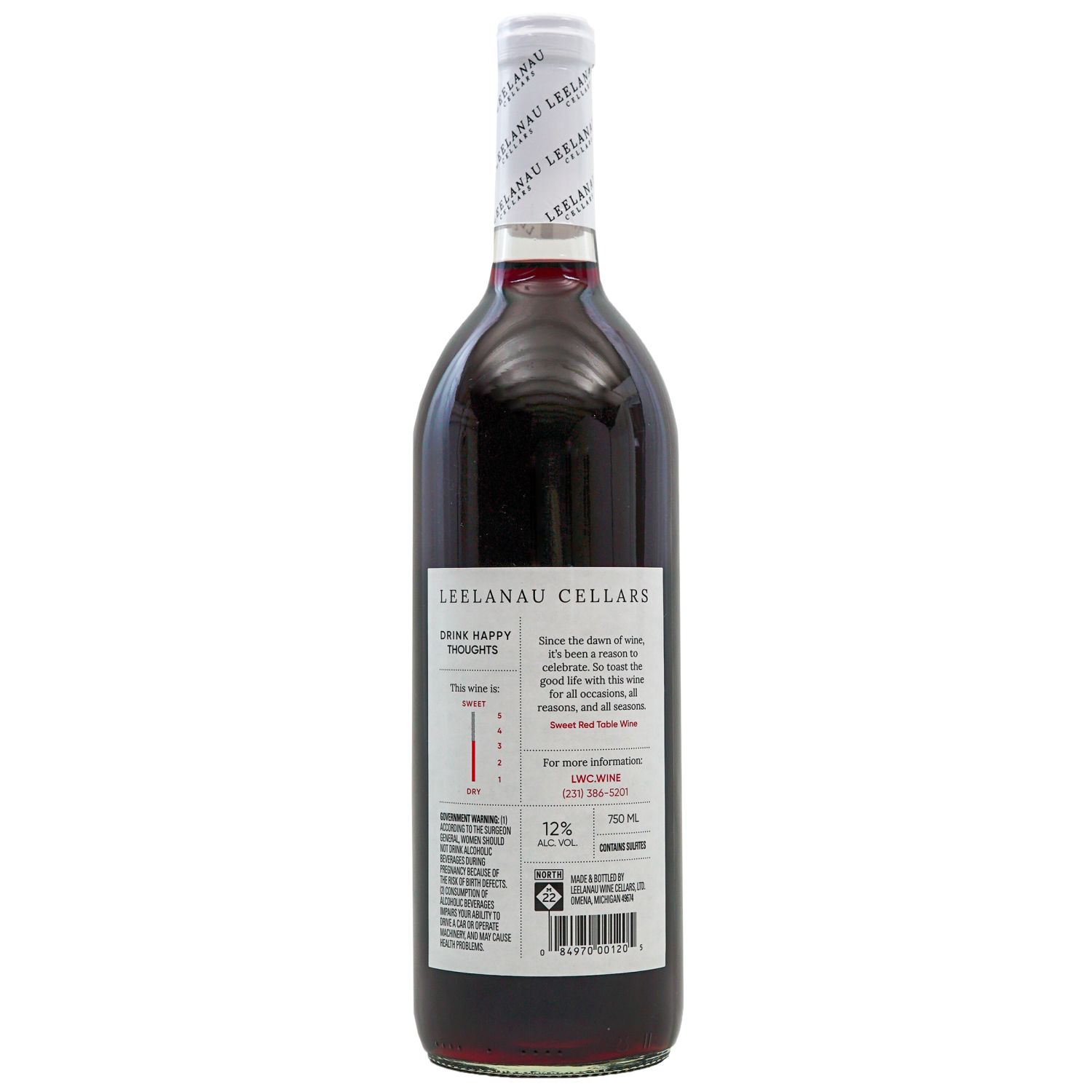 slide 5 of 5, Leelanau Cellars Sweet Red Michigan, 750 ml