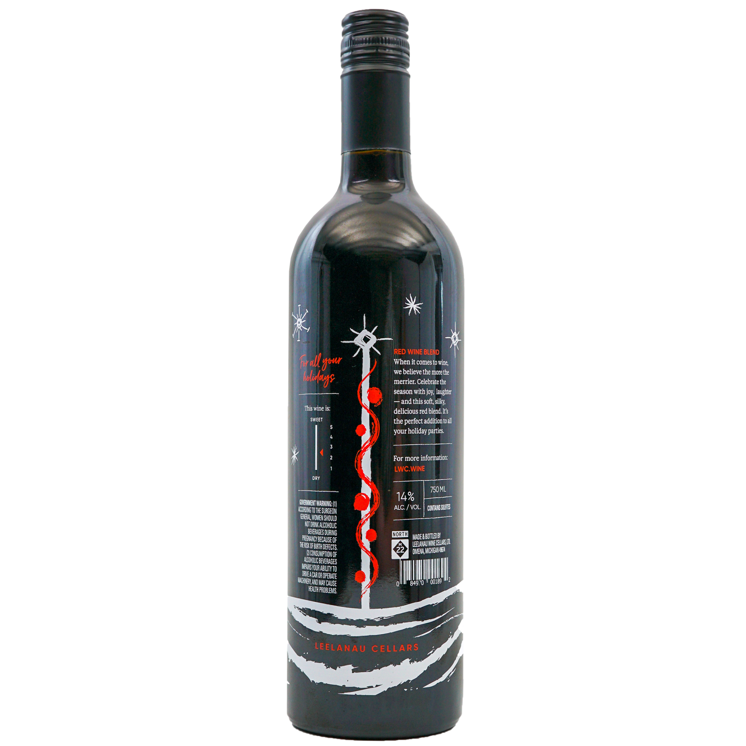 slide 4 of 4, Leelanau Cellars Festivus Holiday Wine, 750 ml