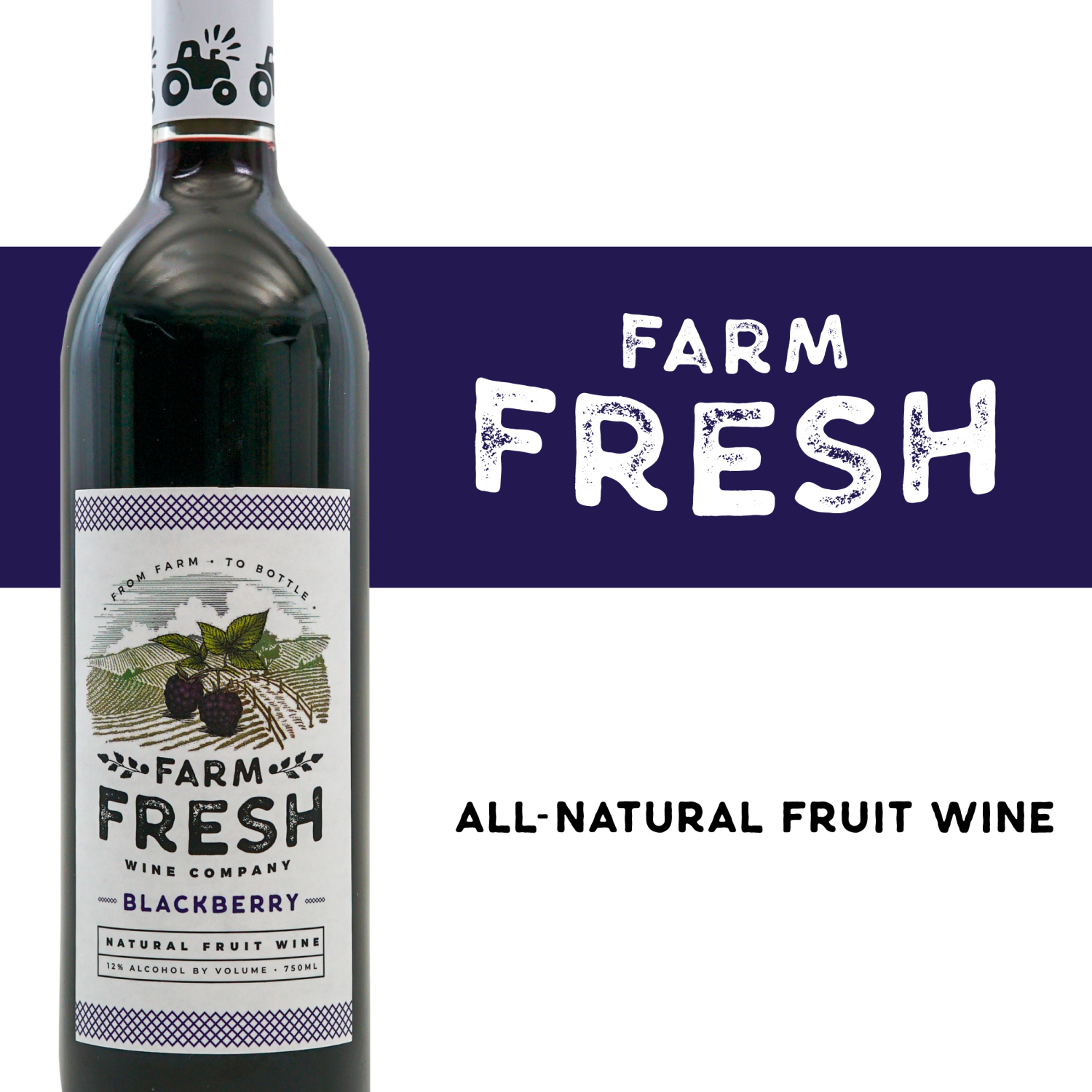 slide 1 of 5, Farm Fresh Blackberry Wine, 750 ml, 750 ml